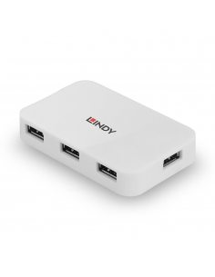 Hub USB 3.0 LINDY 4 Ports Type A to B biały