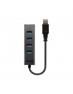 Hub USB 3.0 LINDY 4 Port czarny