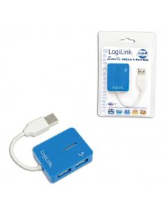 Hub USB LogiLink UA0136 4xUSB 2.0, niebieski