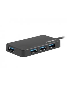 Hub USB Natec Silkworm 4xUSB 3.0 czarny USB-C