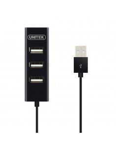 Hub USB Unitek Y-2140 4x USB 2.0 mini czarny