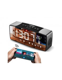 Radiobudzik Greenblue GB200 bluetooth 4.2, FM, aux-in, 6W, temperatura, alarm, zegar, akumulator 2200mAh