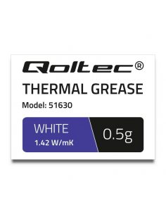 Pasta termoprzewodząca Qoltec 1.42 W/m-K | 0.5g | Biała