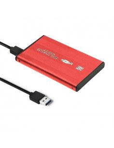 Obudowa Qoltec na dysk HDD/SSD 2.5" SATA3 | USB 3.0 | Czerwona