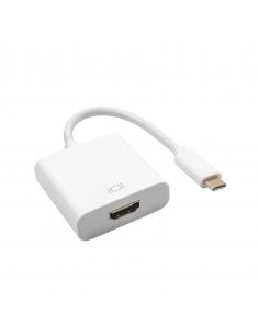 Kabel adapter Akyga AK-AD-53 USB C/M - HDMI F 0,15m biały