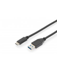 Kabel DIGITUS USB 3.1 Gen.2 SuperSpeed+ 10Gbps Typ USB C/A M/M, PD, czarny 1m