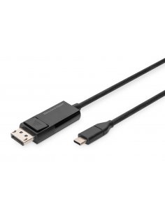 Kabel adapter DIGITUS 8K 30Hz USB Typ C/DisplayPort dwukierunkowy 2m