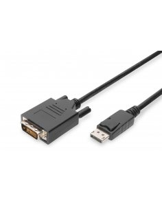 Kabel adapter DIGITUS DisplayPort z zatrzaskiem 1080p 60Hz FHD Typ DP/DVI-D (24+1) M/M 2m