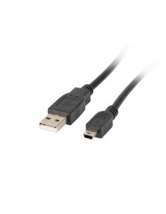 Kabel USB 2.0 Lanberg mini AM-BM5P(CANON) ferryt 1,8m czarny