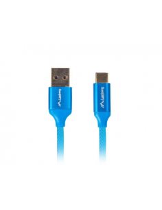 Kabel USB 2.0 Lanberg Premium CM - AM 0,5m niebieski QC 3.0