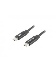 Kabel USB 2.0 Lanberg Type-C M/M 0,5m czarny premium QC 4.0 PD