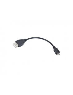 Kabel USB 2.0 Lanberg micro USB - USB-A M/F 2.0 0,15m OTG czarny