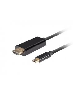 Kabel adapter Lanberg USB-C(M) - HDMI(M) 0,5m 4K 60Hz czarny