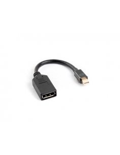 Kabel adapter Lanberg AD-0003-BK mini Displayport (M) - Displayport (F) czarny