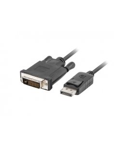 Kabel adapter Lanberg DisplayPort v1.2 - DVI-D (24+1) M/M 1m czarny Dual Link