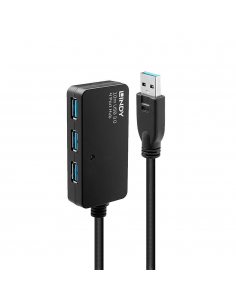 Kabel USB 3.0 LINDY Active Extension Pro Hub 10m czarny