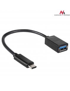 Kabel USB 3.0 Maclean MCTV-843 USB 3.1 Typ C (M) - USB 3.0 (F) OTG 0,15m czarny