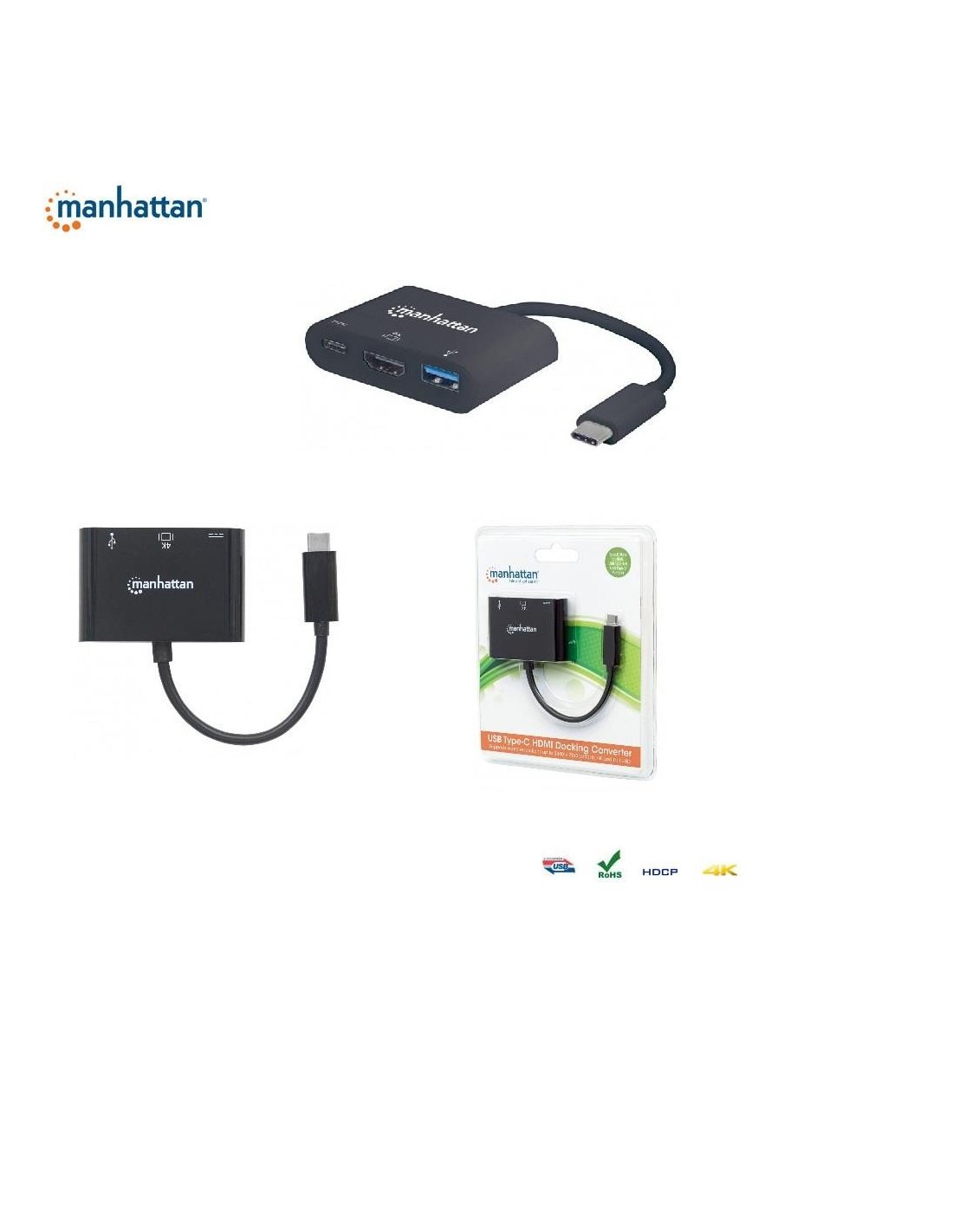 Manhattan USB-C HDMI Docking Converter (152037)