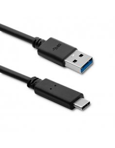 Kabel USB Qoltec 3.1 typ C męski | USB 3.0 A męski | 1.8m | Czarny