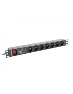 Listwa zasilająca Lanberg do RACK 1U 10A PDU 7x PL 2m czarna