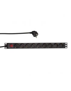 Listwa zasilająca LogiLink do szaf PDU9C02 19" 16A PDU 9x Schuko 2m czarna