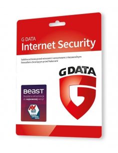 Oprogramowanie GDATA Internet Security 2PC 1rok karta-klucz