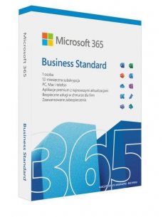 Oprogramowanie Microsoft M365 Bus Standard Retail Polish Subscription P8 EuroZone 1 License Medialess 1 Year