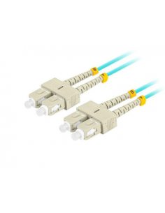 Patchcord światłowodowy Lanberg MM SC/UPC-SC/UPC DUPLEX 3.0mm OM3 50/125 LSZH 2m aqua