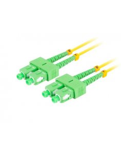 Patchcord światłowodowy Lanberg SM SC/APC-SC/APC DUPLEX 3.0mm LSZH G657A1 1m żółty