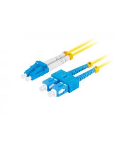 Patchcord światłowodowy Lanberg SM SC/UPC-LC/UPC DUPLEX 3.0mm LSZH G657A1 1m żółty