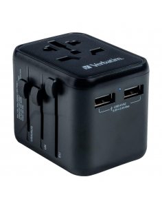 Adapter podróżny Verbatim UTA-01 globalny 2xUSB 12W