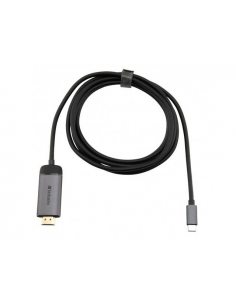 Kabel adapter Verbatim USB type-C(M) - HDMI(M) 1,5m (Thunderbolt 3) czarno-srebrny