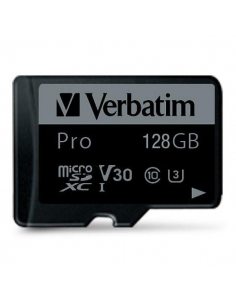 Karta pamięci Micro SDXC Verbatim Pro U3 128GB (90/45 MB/s) Class 10 U3 V30 + adapter