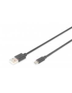 Kabel USB DIGITUS 2.0, typ A - B micro, 1m czarny