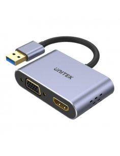 Kabel adapter Unitek V1304A USB-A - HDMI, VGA, fullHD