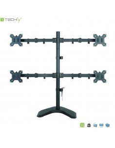 Uchwyt biurkowy Techly 13"-27", 4x10kg regulowany