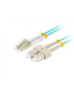 Patchcord światłowodowy Lanberg MM LC/UPC-SC/UPC DUPLEX 3.0MM OM3 50/125 LSZH 0.5m aqua