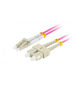 Patchcord światłowodowy Lanberg MM LC/UPC-SC/UPC DUPLEX 3.0MM OM4 50/125 LSZH 1m fioletowy