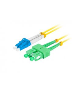 Patchcord światłowodowy Lanberg SM LC/UPC-SC/APC DUPLEX 3.0MM LSZH G657A1 1m żółty