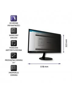 Filtr prywatyzujący RODO Qoltec 24" (16:10)