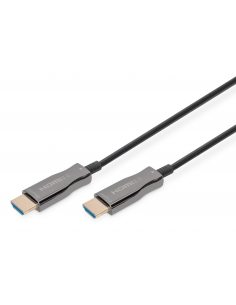 Kabel DIGITUS połączeniowy hybrydowy AOC HDMI 2.0 Premium High Speed Ethernet 4K60Hz UHD HDMI A/HDMI A M/M czarny 30m