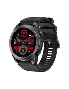 Smartwatch sportowy Manta Activ X GPS czarny + pomarańczowy pasek