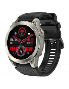 Smartwatch sportowy Manta Activ X GPS srebrny + pomarańczowy pasek