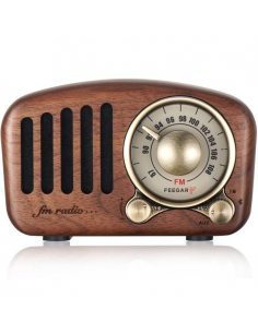 Radio FM z głośnikiem BT Feegar Retro Wooden drewniane