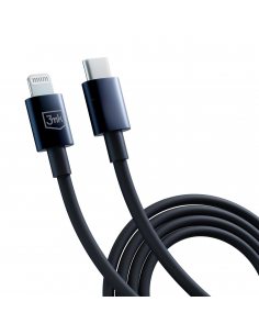 Kabel USB C/ Lightning 3mk Hyper Silicone Cable Type-C to Lightning 20W 3A czarny