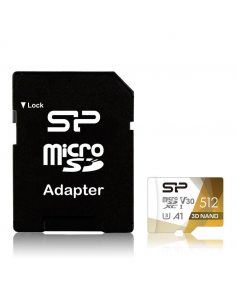 Karta pamięci Silicon Power microSDXC Superior Pro 512GB V30 UHS-1 U3 A1 + ADAPTER microSD-SD