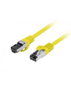 Patchcord Lanberg S/FTP kat.8.1 0,5m LSZH CU fluke passed żółty