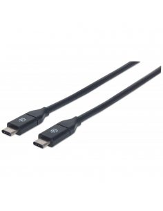 Kabel Manhattan USB 3.2 Gen2 M/M 0,5m czarny