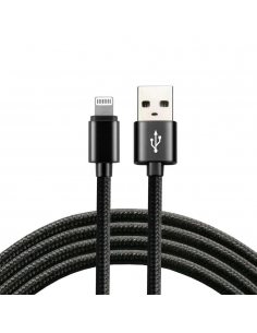 Kabel USB - Lightning everActive CBB-2IB 2m z obsługą szybkiego ładowania do 2,4A czarny