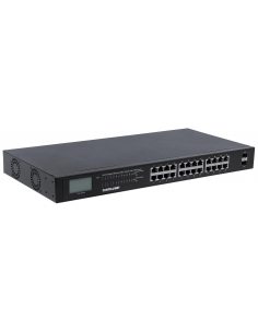 Switch niezarządzalny Intellinet 24x 10/100/1000 Mbps PoE+ 370W + 2x SFP Rack 19" LCD